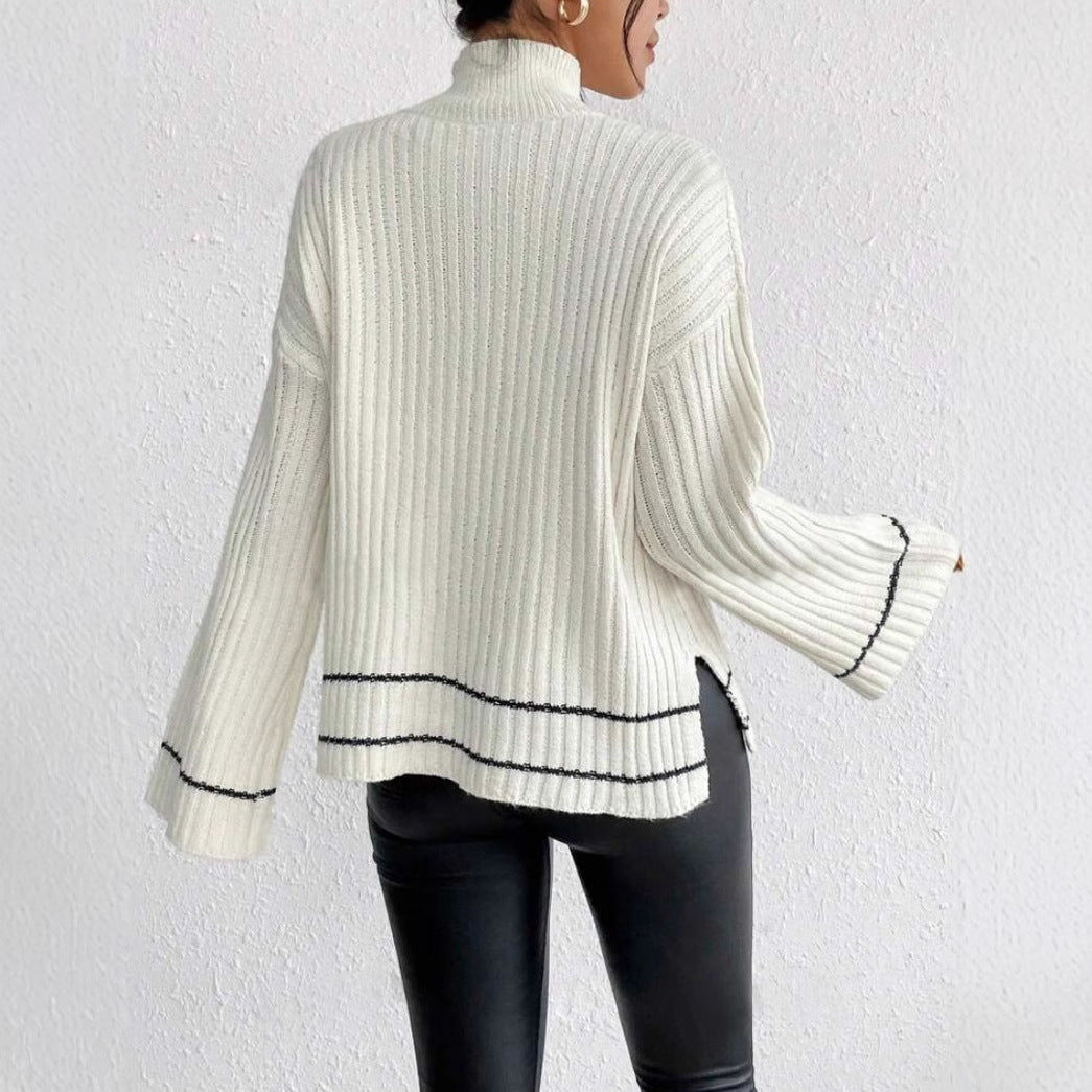 Alison | Women's Turtleneck Ribbed Sweater