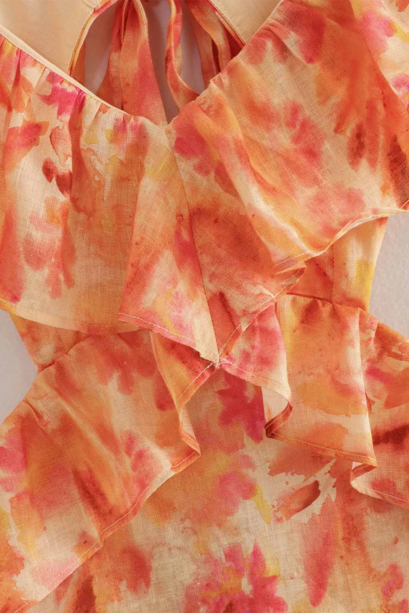 Amara | Elegant Summer Maxi Dress - Sleeveless with Ruffle Straps