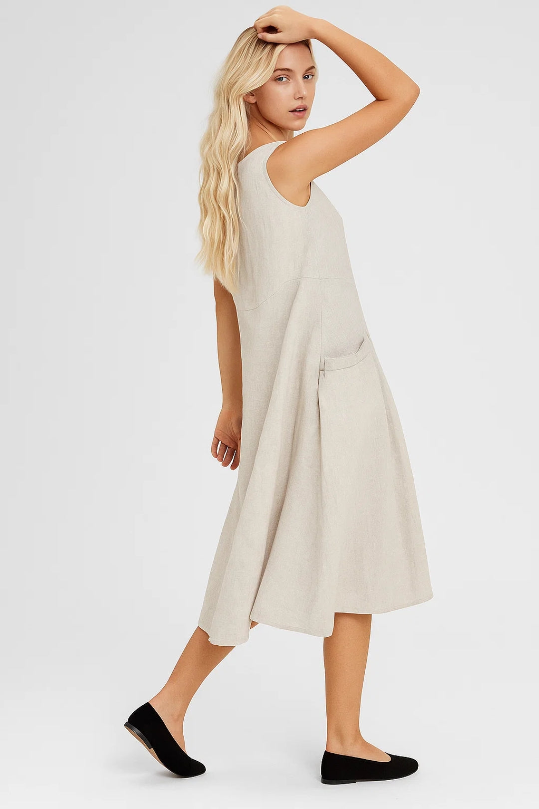 Ladies Dress | Elegant Midi | Sleeveless | Summer