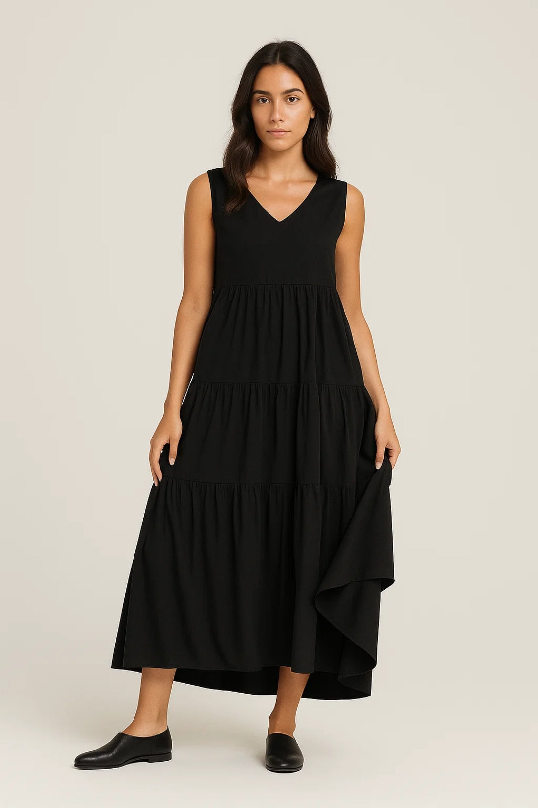 Ladies Dress | Elegant Midi | V-Neck | Summer